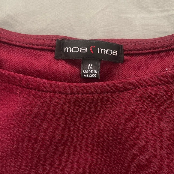 Moa Moa Red Bell Sleeve Ruffled Blouse - Picture 3 of 3